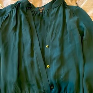 100% silk dark green Aritzia dress.